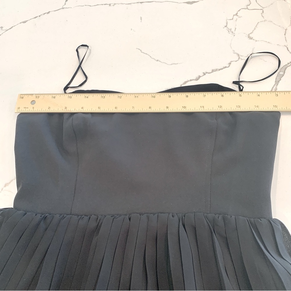 🖤 VICI Justina Strapless Mini Dress Sweetheart Neckline Black Chiffon - Picture 12 of 16